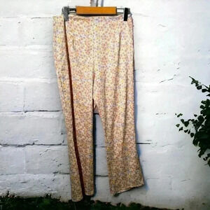 Zara floral flare boho pants  L
